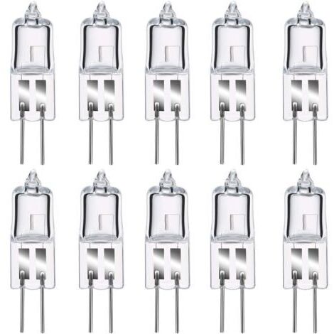 Green Mobility-Ampoules halogènes G4 20W 12V, blanc chaud 2800K, gradable capsule transparente 10 pièces