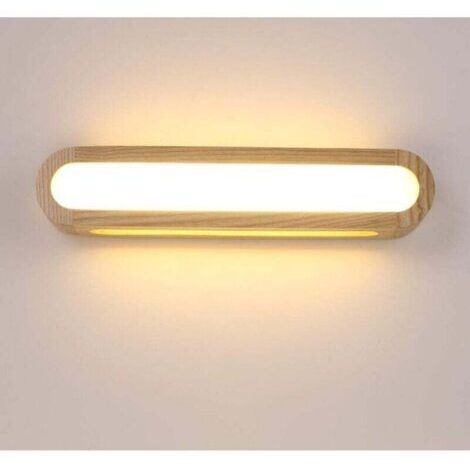 Green Mobility-Applique murale LED d'intérieur , lampe murale LED en bois à intensité variable pour salon, chambre, escalier, couloir, salle de bain (45 cm)