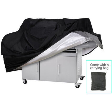Green Mobility-Bache de Barbecue Housse Barbecue, 
Bache Barbecue, Kit de revêtement de Barbecue, Couverture imperméable au Barbecue, Couvercle de Gril à gaz Lourd-Noir 145 x 61 x 117 cm