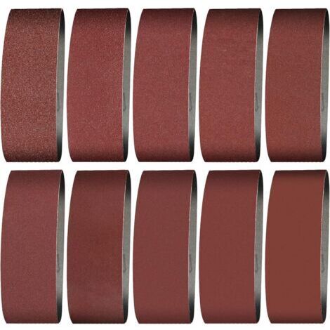 Green Mobility-Bande Abrasive 100 x 915 mm, P180 grains fins, pour la ponceuse de ceinture, pour le travail du bois, le meulage, l'aiguection, le polissage en métal (8 pcs)