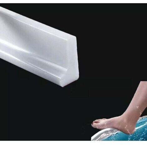 Green Mobility-Barrière d'Eau en Silicone 2m pour Seuil de Douche Étanchéité Forme en L 3cm de Haut