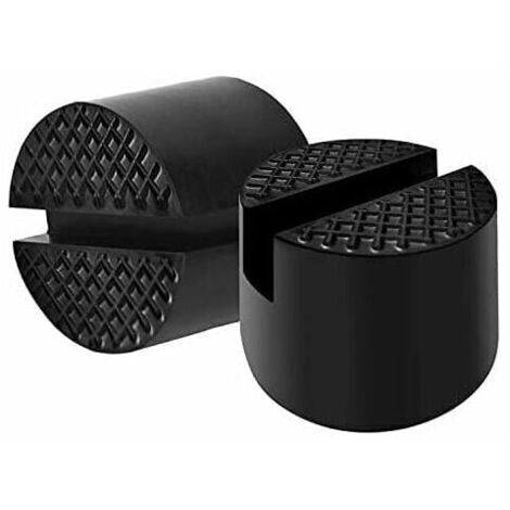 Green Mobility-Bloc de Caoutchouc Tampon Cric Hydraulique Auto Coussin Cric de Voiture Élévateurs Auto Solide Protéger Le Bas de Caisse Lors du Levage de la Voiture Diamètre de 48mm, (Noir,2pcs)