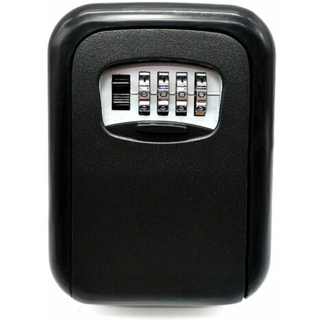 Green Mobility-Boite de rangement pour serrure a combinaison a cle Boite a serrure murale Combinaison a 4 chiffres adaptee a la cle de la chambre ou de la voiture, noire
