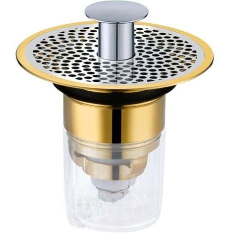 Green Mobility-Bonde Lavabo Universel 34-37mm avec Plaque Filtre et Tamis Anti-Bouchage pour Évier Salle de Bain