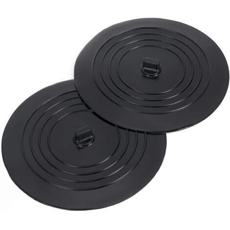 Green Mobility-Bouchon de vidange universel en caoutchouc de silicone, 15,2 cm, pour cuisine, salle de bain, évier, lavabo, baignoire, bouchon de vidange pour voyage, 2 pièces noir