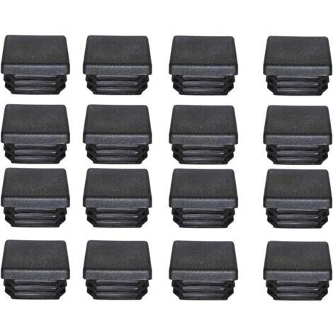Green Mobility-Bouchons d'obturation pour pieds de meuble – Lot de 16 – Embouts carrés 40x40mm en plastique PE – Protection contre l'humidité et les chocs - 16PCS