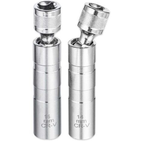 Green Mobility-Bussole per candele da 14 mm e 16 mm, 2 chiavi magnetiche per candele, chiave universale per candele a 12 punte con attacco da 3/8", strumento per la rimozione delle candele per auto