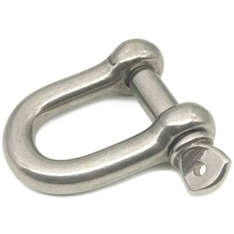 Green Mobility-Cadenas à manille en D - M16/1,6 cm - Anneau en D en acier inoxydable 304 pour construction robuste, gréement, récupération de véhicule, remorquage, arrimage, suspension - 1 pièce