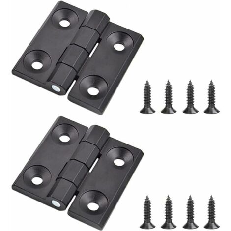 Green Mobility-Charnière pour meuble,2 Pièces Charnières pour placards pour de Alliage de zinc avec Vis pour Meubles Armoire Porte, Noir