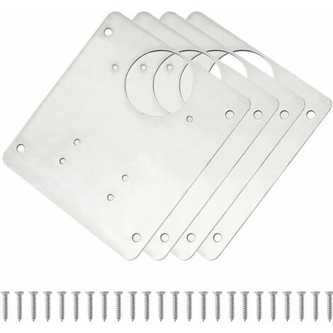 Green Mobility-Charnière pour meuble,4 pièces Plaques de Réparation de Charnière d'armoire Support pour Réparer les Charnières D'armoire de Chambre à Couch Outil De Montage D'armoire