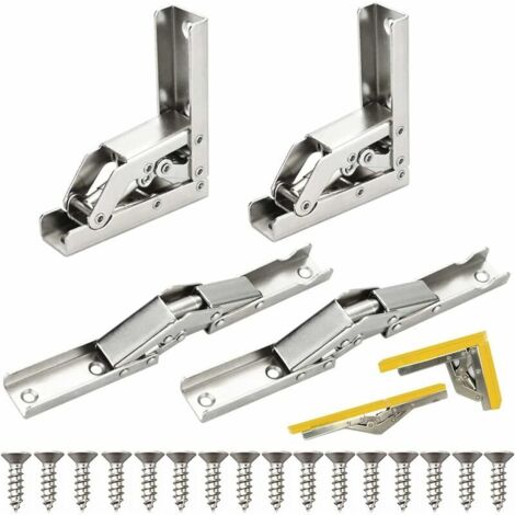 Green Mobility-Charnière pour meuble,Charnière 90 Degrés 4pcs Charniere Pliante Porte Placard Pliant étagère Charnière à Visser Invisible
