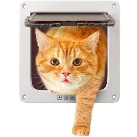 Green Mobility-Chatière à fermeture magnétique 4 positions pour chats et petits chiens – Dimensions passage 14,5 x 15,5 cm – Installation facile sur murs et portes