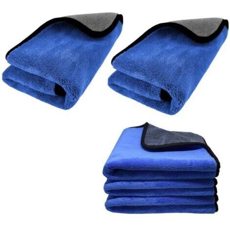 Green Mobility-Chiffon microfibre 3X 500 g/m² pour un entretien parfait de la peinture - Extrêmement absorbant et doux pour l'entretien des voitures et motos 30 x 30 cm (5 pièces)