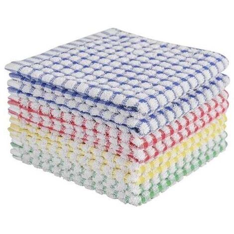 Green Mobility-Chiffons à vaisselle, chiffons à vaisselle super absorbants, chiffons de nettoyage en coton éponge, paquet de 8, 12x12 pouces