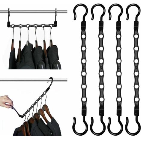 Green Mobility-Cintres Magiques,8 Gain de Place Crochet,Cintre Multifonctionnel Vertical &amp Horizontal,Organiseur Penderie t Pivotant à 360° Gagner 3 Fois Plus de Place Rangment cintres pour vêtemen