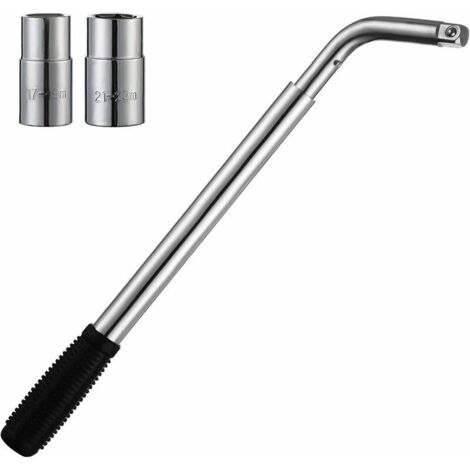 Green Mobility-Clé Démonte-Roue Télescopique,clé de roue extensible en acier pour voiture, fourgonnette, camion, caravane (17 mm, 19 mm, 21 mm et 23 mm)