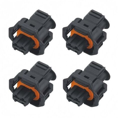 Green Mobility-Connecteur d'injecteur  compatible avec Citroën Xsara C4 Picasso, Peugeot 306 406, Renault Laguna Scenic, Ford Focus - 1928403874 - Fiche de connexion (lot de 4)