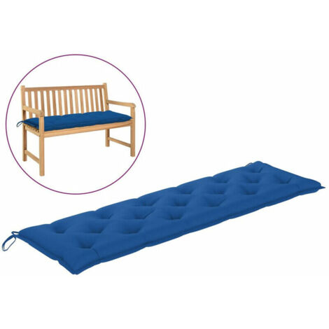 Green Mobility-Coussin de banc de jardin Bleu 180x50x7 cm Tissu