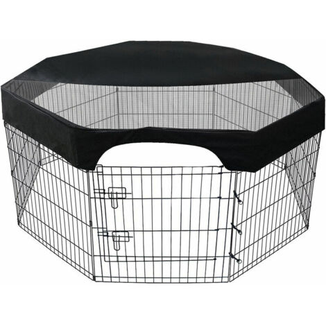 Green Mobility-Couverture de parc pour animaux de 24 8 panneaux Octagonal Pet Fence Netting Cover Waterproof Shade Cover