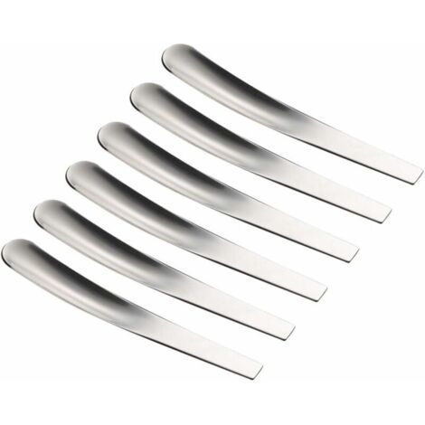 Green Mobility-Cuillère à œuf en acier inoxydable 6 pièces Cuillère à œuf pour œuf dur Cuillère à café Cuillère à thé glacé à long manche (Argent)