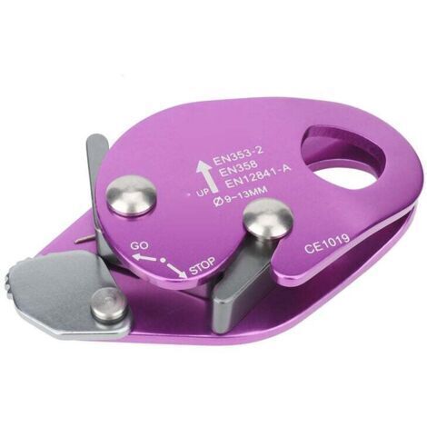 Green Mobility-Descendeur d'arrêt de freinage automatique pour pince de corde de 9 à 13mm, anneau de Rappel de sauvetage, équipement d'escalade violet