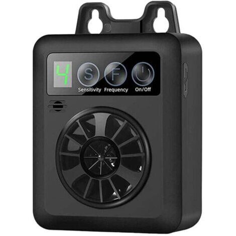 Green Mobility-Dispositif anti-aboiements , contrôle amélioré des aboiements de chien jusqu'à 15 mètres, 3 niveaux de sensibilité/fréquence réglables, anti-aboiements ultrasonique rechargeable