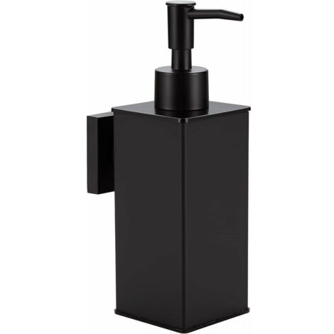 Green Mobility-Distributeur de Savon Noir, Distributeur de Savon Mural Rechargeable, Distributeur de Savon à Main antirouille pour la Salle de Bain, la Cuisine, la Maison, l'hôtel et la décoration 240
