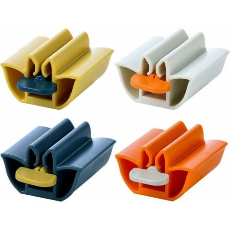 Green Mobility-Distributeur Dentifrice, 4 Pièces Presse Tube Dentifrice, Distributeur Dentifrice Enfant, Portable, Multi-usages, Dentifrice Rotatif en Plastique, pour Salle de Bain, Porte-Dentifrice