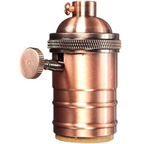 Green Mobility-Douille de lampe E27 solide, douille d'ampoule Edison vintage, base d'ampoule industrielle, suspension, bouton à 2 voies