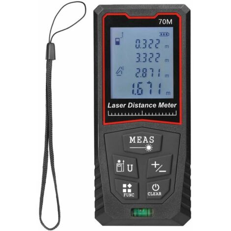 Green Mobility-ecran LCD portatif a lumiere rouge, mesure de haute precision numerique, telemetre de distance, outil de test de regle de dispositif de mesure de batiment avec retroeclairage, modele : 