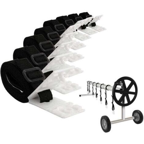 Green Mobility-Enrouleur de couverture de piscine  - Kit de fixation pour couvertures solaires de piscine - 8 sangles de fixation pour couvertures solaires