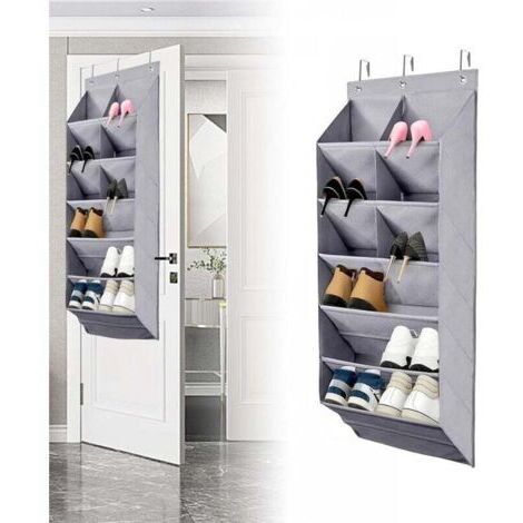 Green Mobility-Étagère à chaussures suspendue en tissu Oxford, étagère à chaussures gain de place à placer derrière une porte avec 9 poches, idéale pour les camping-cars, les chambres d'enfants, etc.