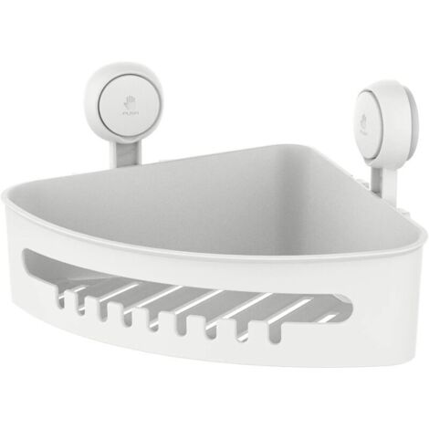 Green Mobility-Étagère Angle à Ventouse Douche sans Perçage & Réutilisable Serviteur Douche à Ventouse de Coin Simple d'Installation Charge 10KG Rangement de la Douche Salle de Bain & Cuisine…