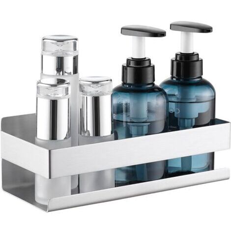 Green Mobility-Étagère de Douche Murale Etagere Salle de Bain Acier Inoxydable SUS304 Panier Support 23CM Brossé,