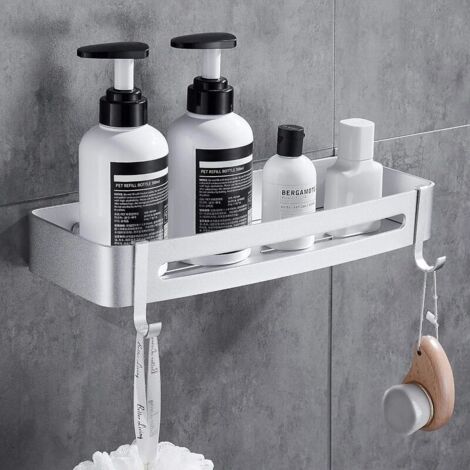 Green Mobility-Etagère de Douche Serviteur Salle-de-Bains pour Salle de Bains Organisateur Rangement Pose sans Perçage Dommage, Panier Inoxydable pour Accessoires Cuisine
