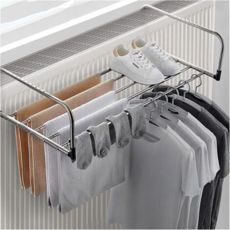 Green Mobility-Etendoir à suspendre etendoir à linge pliable, rétractable et multifonctionnel - rétractable 60-106 cm