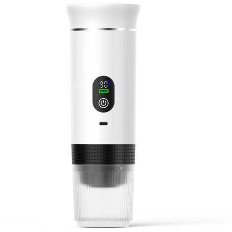 Green Mobility-Extracteur à expresso, cafetière portable 3 en 1 avec fonction auto-chauffante, convient pour camping-car et caravane, blanc