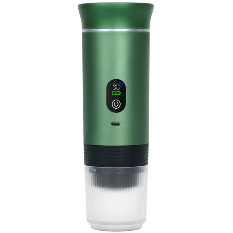 Green Mobility-Extracteur à expresso, cafetière portable 3 en 1 avec fonction auto-chauffante, convient pour camping-car et caravane,vert