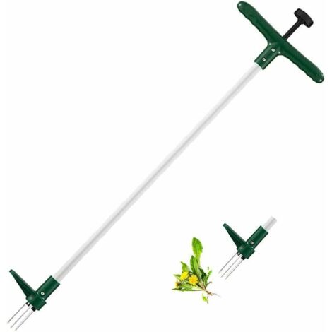 Green Mobility-Extracteur de mauvaises herbes, outil manuel pour désherber, long manche avec 3 griffes, extracteur de mauvaises herbes manuel pour pissenlit, outil de traction de racines de mauvaises 