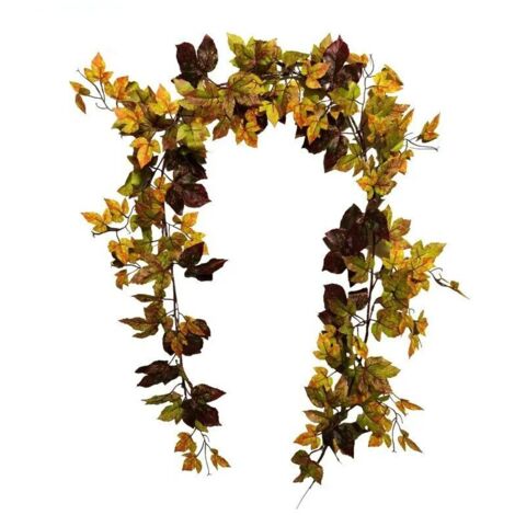 Green Mobility-Fausse gomme d'automne feuille d'érable, vigne grimpante douce, fausse fleur décorative d'halloween