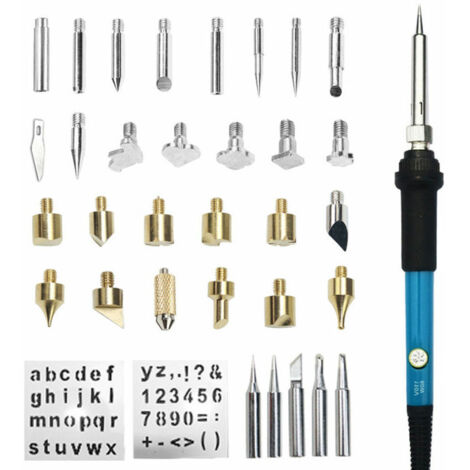 Green Mobility-Fer asouder electrique achauffage interne avereglage de gravure et temperature reglable, norme UE, ensemble de 35 pieces