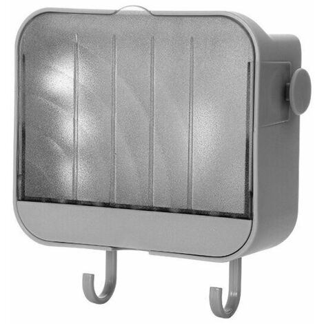 Green Mobility-Fixation murale avec couvercle anti-poussière Porte-savon de vidange Toilettes Distributeur de savon mural sans clous Porte-savon (gris)