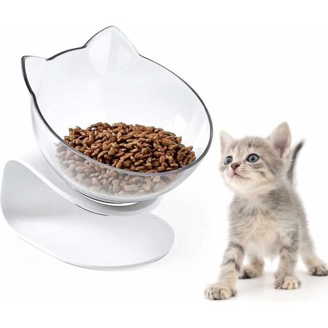 Green Mobility-Gamelle pour chat - Base antidérapante - Double gamelle pour chien et chat - Inclinaison à 15°