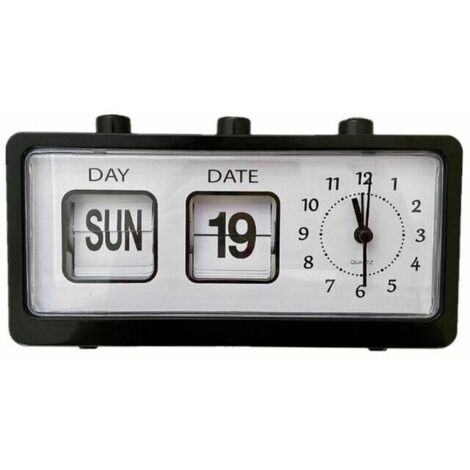 Green Mobility-Generic Manual Flip Clock Calendrier Rappel Horloge de chevet Horloge numérique pour