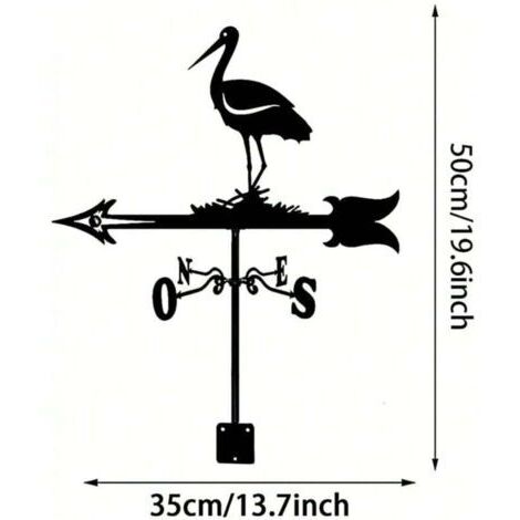Green Mobility-Girouette décorative en forme de grue, installée sur le toit, utilisée comme girouette extérieure pour le jardin
