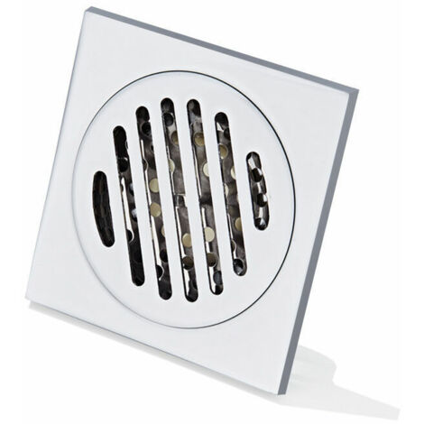 Green Mobility-Grille Douche Anti Cheveux Siphon De Sol en Acier Inoxydable Épais Drain De Carré  100  100mm