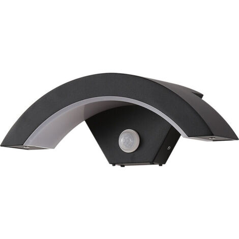 Green Mobility-Gris Anthracite 12w, Environnement led applique murale extérieure étanche jardin lumière personnalité créative induction extérieure balcon applique murale porte applique murale extérieu