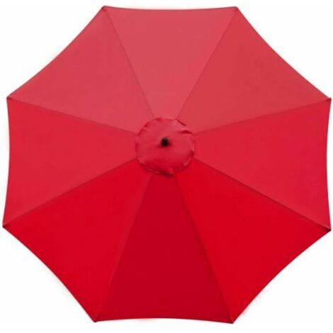 Green Mobility-Housse de rechange pour parasol, 8 baleines, 3 m, imperméable, anti-UV, tissu de rechange - Rouge