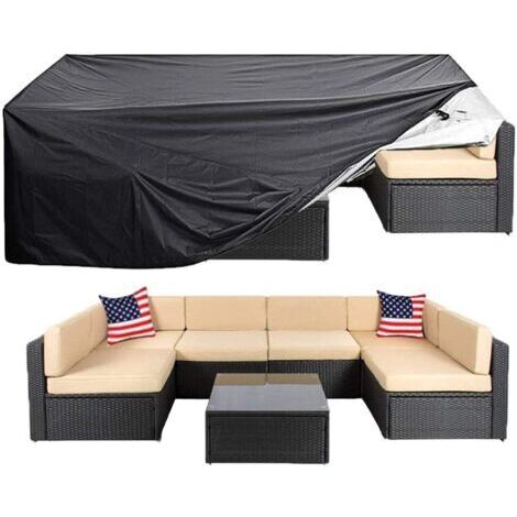 Green Mobility-Housse salon de jardin étanche 250 x 150 x 90 cm – Tissu Oxford résistant aux UV et déchirures – Fixation avec cordons de serrage - VENT 124 X