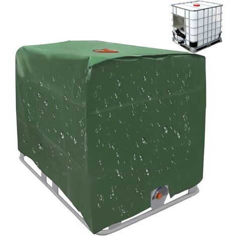 Green Mobility-IBC Couvercle de protection pour réservoir d'eau de pluie 1000 litres Protection contre la poussière et le soleil Protection contre les intempéries 120 x 100 x 116 cm